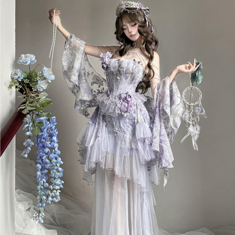 Formal Dress - ชุดเดรสสไตล์โลลิต้าสีม่วง แนวคลาสสิก ชุดเจ้าหญิงสำหรับผู้ใหญ่ ชุดหรูหรา ชุดงานเลี้ยงวันเกิดสีม่วงแสนโรแมนติก ชุดราตรี