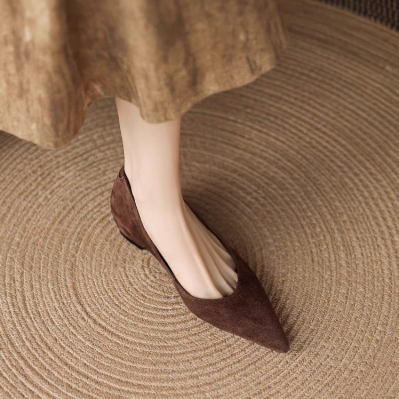 รองเท้าส้นแบนแบบสวม หัวแหลม หน - Womens Heels บทวิจารณ์และราคา