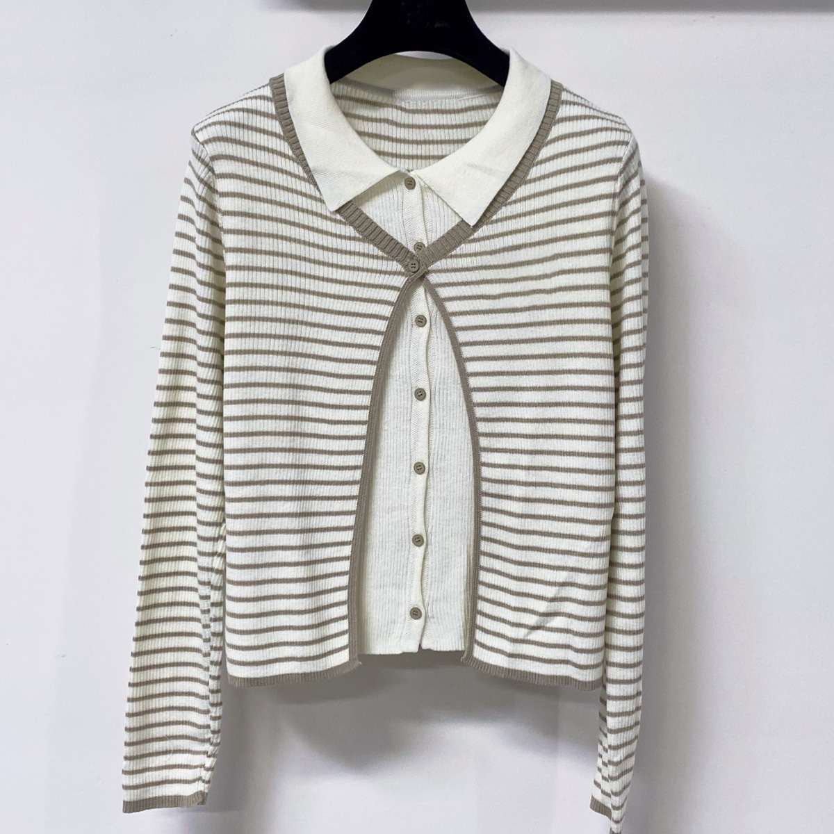 คุณภาพสูงผู้หญิงโปโลคอปกถักลาย - Silk Blouse บทวิจารณ์และราคา