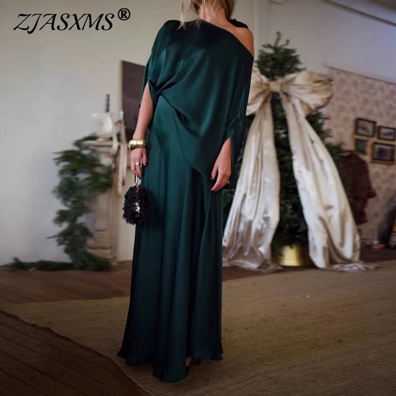 ชุดราตรีสีพื้นเรียบหรูสำหรับฤด - Evening Gown บทวิจารณ์และราคา