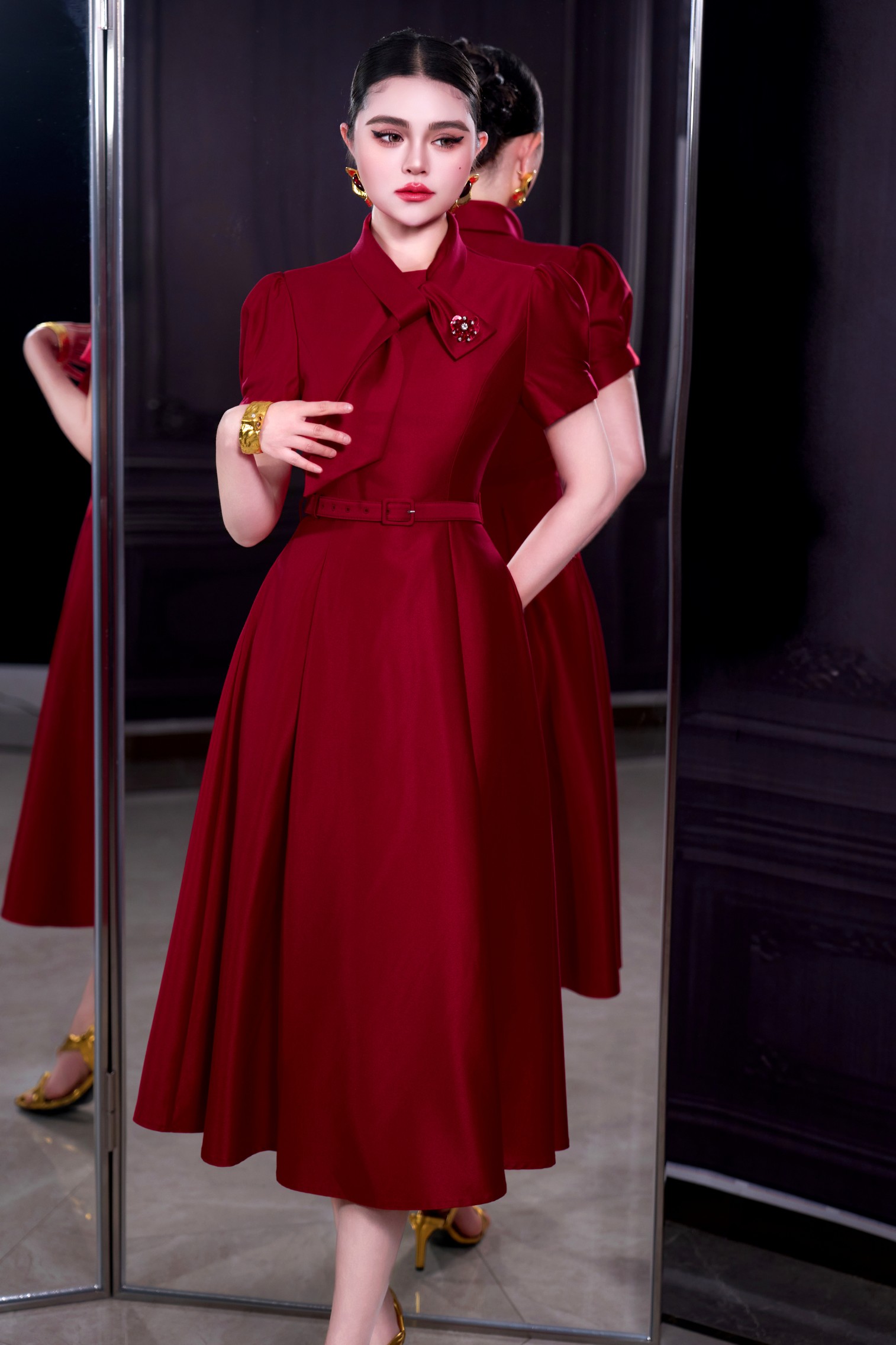 ZJYT ชุดเดรสสีแดงสำหรับผู้หญิง - Women'S Red Formal Wear บทวิจารณ์และราคา