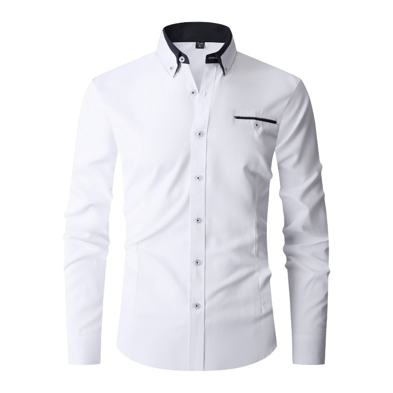 เสื้อเชิ้ตผู้ชายแขนยาวสีพื้น ผ - Formal Dress บทวิจารณ์และราคา