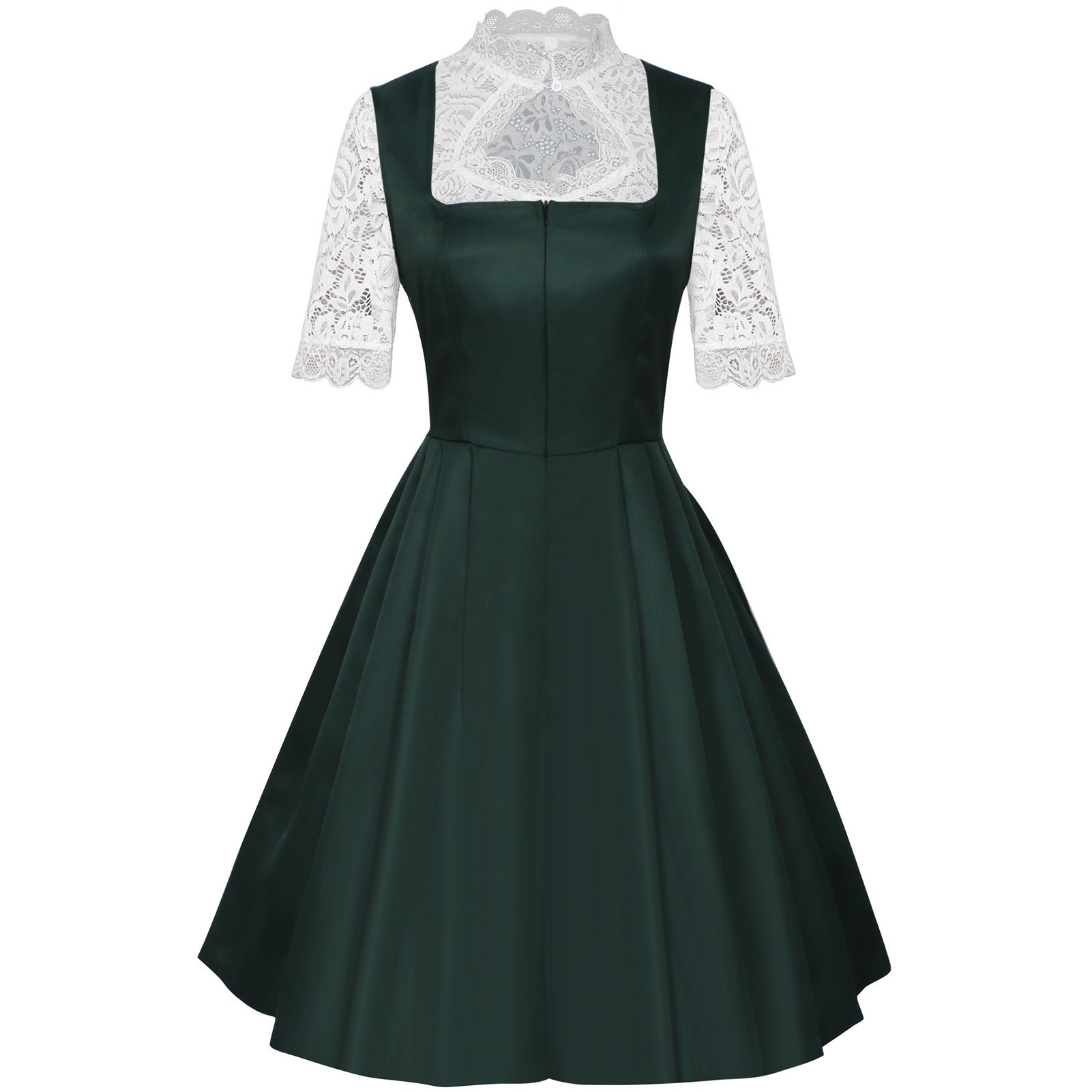 ชุดเดรสพิมพ์ลายจับจีบ สไตล์หรู - Lace Dress บทวิจารณ์และราคา