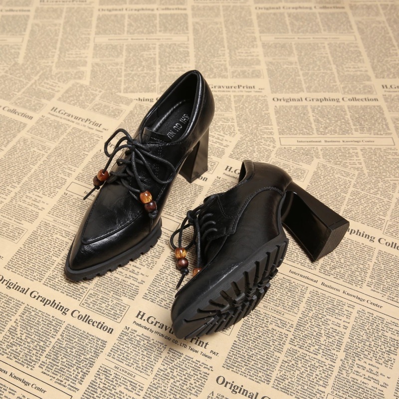 รองเท้าส้นสูงหัวแหลมแบบสายรัดส - Pump Heel Block บทวิจารณ์และราคา