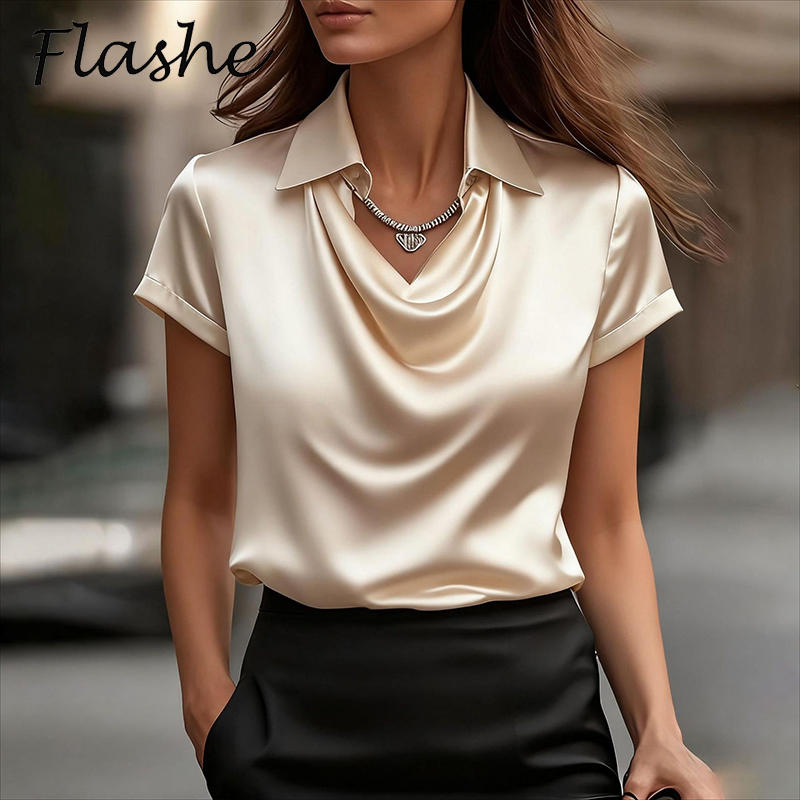 เสื้อเชิ้ตผ้าซาตินผู้หญิงและเส - Silk Blouse บทวิจารณ์และราคา