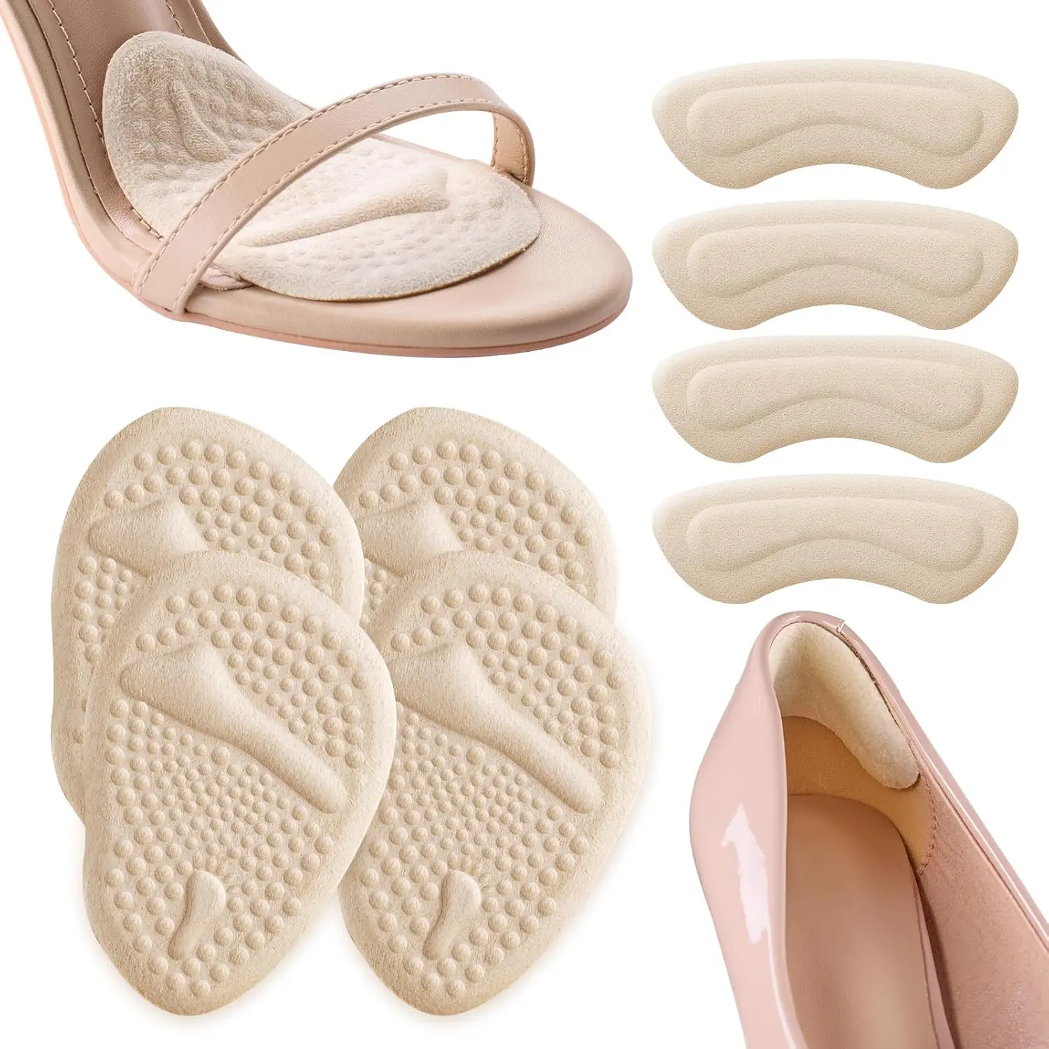 แผ่นรองส้นเท้า 2 ชุด, แผ่นรองฝ - Womens Heels บทวิจารณ์และราคา