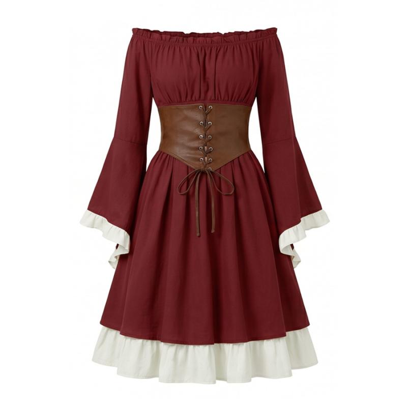 ชุดเดรสยาวปานกลางสไตล์ยุคกลางเ - Midi Dress บทวิจารณ์และราคา